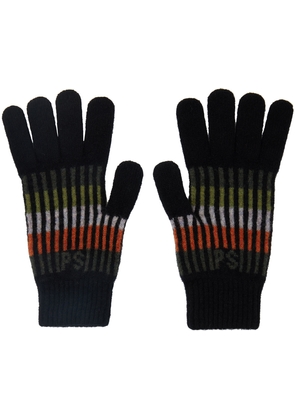 PS by Paul Smith Black Jacquard Gloves