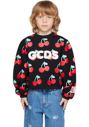 GCDS Kids Kids Black Graphic Sweatshirt