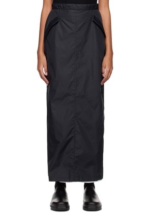 SPENCER BADU Black Layered Midi Skirt