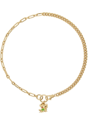 Safsafu SSENSE Exclusive Gold Frog It Necklace