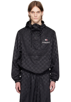 Tommy Jeans Black Checkerboard Track Jacket