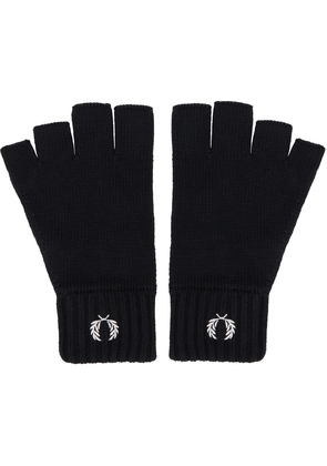 Fred Perry Black Fingerless Gloves
