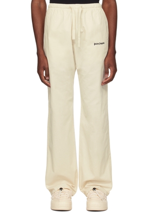 Palm Angels Beige Embroidered Trousers