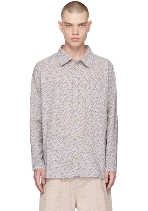 By Walid Off-White & Brown James Shirt