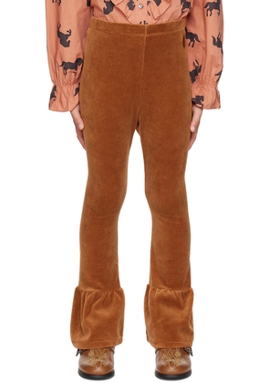 maed for mini Kids Brown Glorious Grizzly Bear Trousers