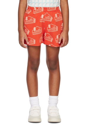 The Animals Observatory Kids Red Poodle Shorts