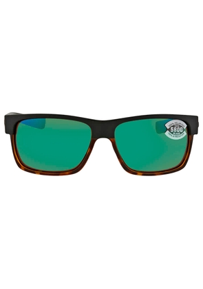 Costa Del Mar HALF MOON Green Mirror Polarized Glass Mens Sunglasses HFM 181 OGMGLP 60
