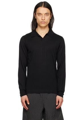 Norse Projects ARKTISK Black Single-Button Polo