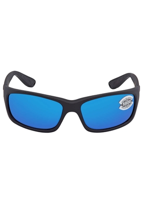Costa Del Mar Jose Blue Mirror Polarized Glass Rectangular Mens Sunglasses JO 01 OBMGLP