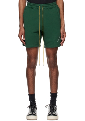Rhude Green Sweat Shorts