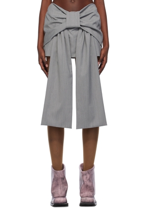 FIDAN NOVRUZOVA Gray Bow Miniskirt