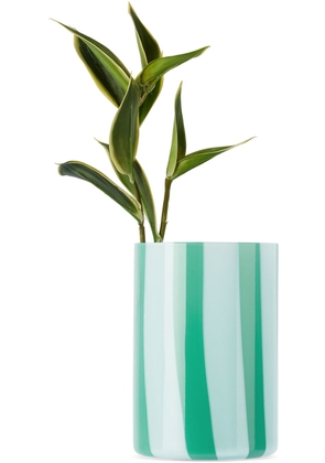 SUNNEI Blue & Green Murano Glass Vase