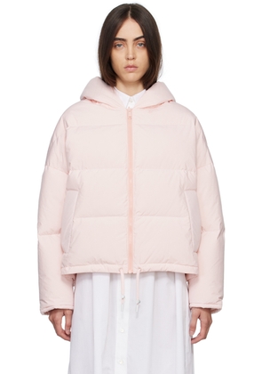 Yves Salomon Pink Quilted Down Jacket