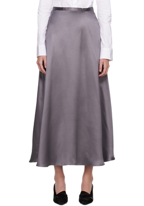 BITE Gray Fluid Midi Skirt