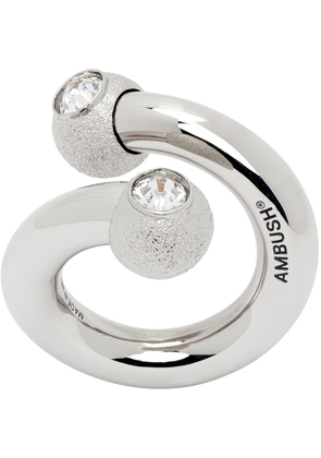 AMBUSH Silver Barbell Ring