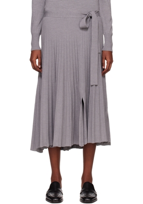 3.1 Phillip Lim Gray Belted Midi Skirt