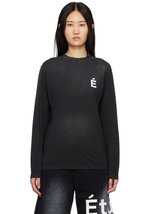 Études SSENSE Exclusive Black Embroidered Long Sleeve T-Shirt