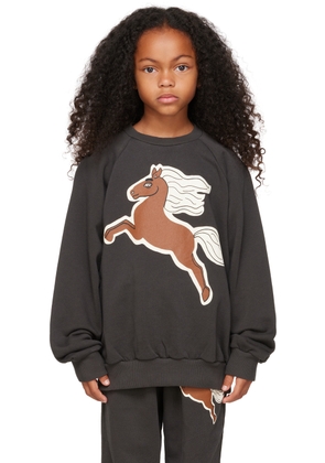 Mini Rodini Kids Gray Horses Sweatshirt