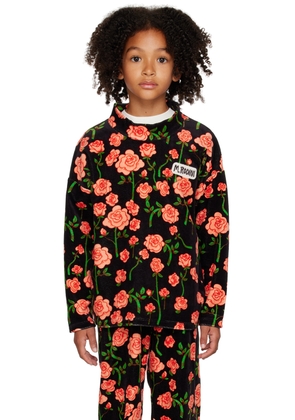 Mini Rodini Kids Black Roses Sweater