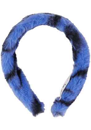 maed for mini Kids Blue Twisted Tiger Faux-Fur Headband