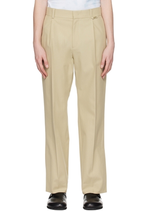 Solid Homme Beige Button Trousers