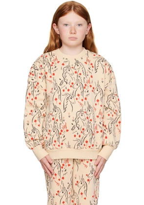 Mini Rodini Kids Beige Unicorns Sweatshirt