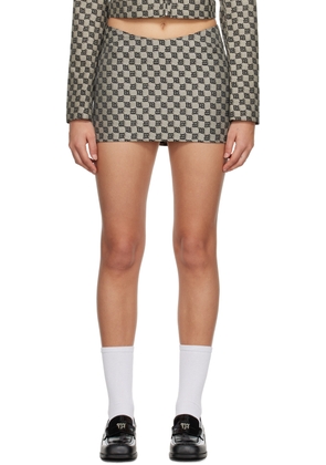 MISBHV Gray Monogram Miniskirt