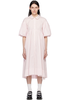 Simone Rocha Pink Puff Sleeve Midi Dress