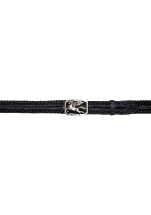 Etro Black Woven Pegaso Belt