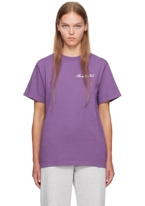 Sporty & Rich Purple Printed T-Shirt