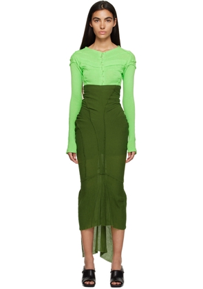 Talia Byre Green Fishtail Maxi Skirt
