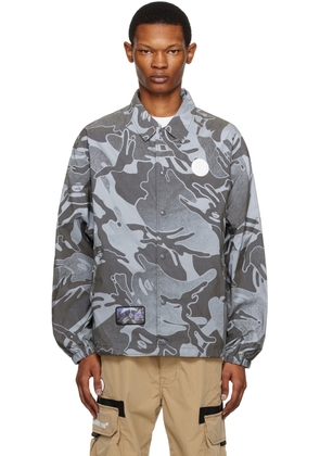 AAPE by A Bathing Ape Gray Reflective Jacket
