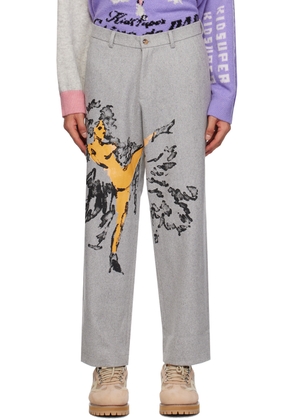 KidSuper Gray Graphic Trousers
