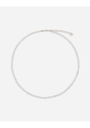 Dolce & Gabbana Twisted Wire Chain Necklace In White Gold 18kt - Woman Necklaces White Gold Onesize