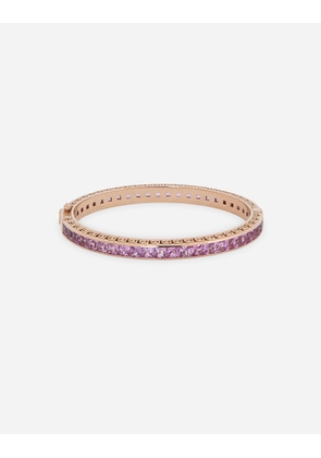 Dolce & Gabbana Anna Bracelet In Red Gold 18kt With Pink Sapphires - Woman Bracelets Red Gold M
