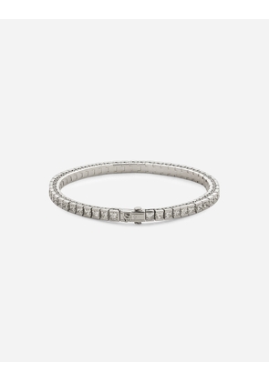 Dolce & Gabbana Easy Diamod Tennis Bracelet In White Gold 18kt And Diamonds - Woman Bracelets White Gold Xl