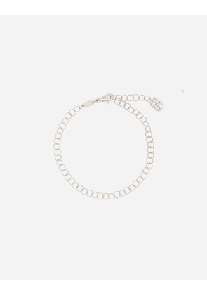 Dolce & Gabbana Rainbow Alphabet Twisted Wire Chain Bracelet In White Gold 18kt - Woman Bracelets White Gold Onesize