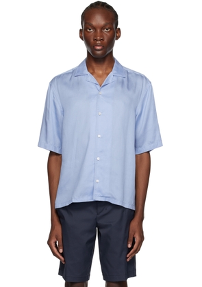 BOSS Blue Spread Collar Shirt