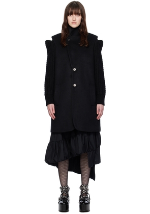 Noir Kei Ninomiya Black Cutout Coat