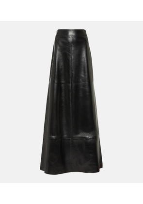Saint Laurent Leather maxi skirt