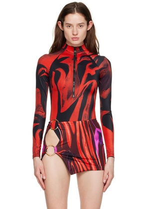 Louisa Ballou Red Spring One-Piece Swimsuit