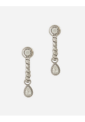 Dolce & Gabbana Easy Diamond Earrings In White Gold 18kt And Diamonds - Woman Earrings White Gold Onesize