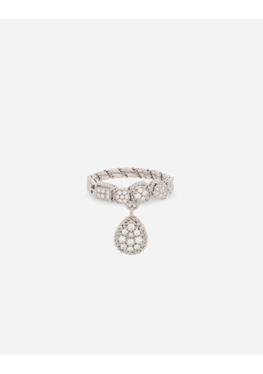 Dolce & Gabbana Easy Diamond Ring In White Gold 18kt And Diamonds Pavé - Woman Rings White Gold 56