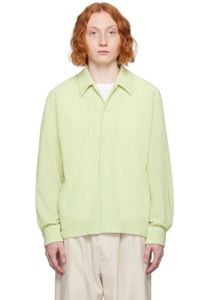 Second/Layer Green Textured Shirt