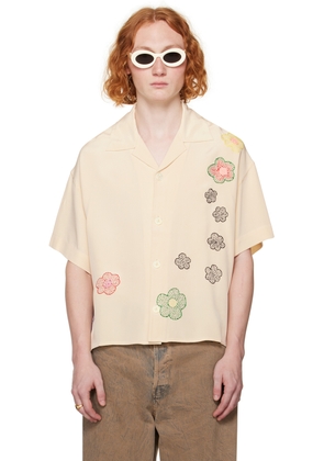 Glass Cypress Beige Floral On Shirt