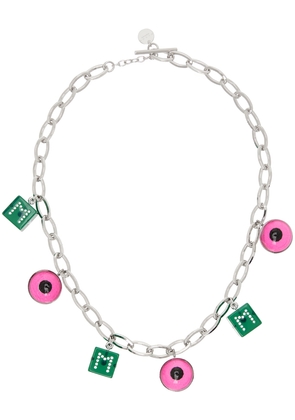 Marni Silver Eye & Dice Charm Necklace