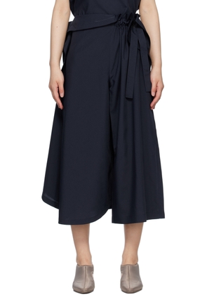 132 5. ISSEY MIYAKE Navy Mobile Trousers