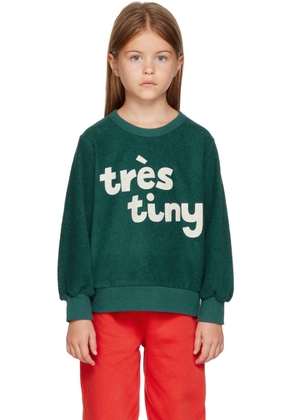 TINYCOTTONS Kids Green 'Très Tiny' Sweatshirt