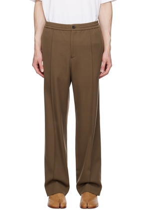 Solid Homme Beige Pinched Seams Trousers