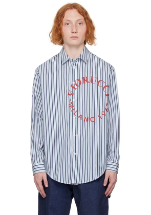 Fiorucci Blue & White Striped Shirt